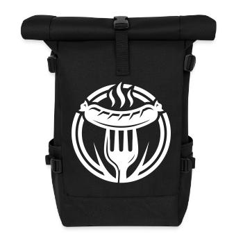 Wurst Bratwurst Symbol - Rolltop Rucksack - Schwarz - Vorne