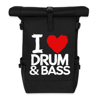 J’adore Drum & Bass Grunge Musique Batteur Drôle - Sac à dos roll top - noir - Devant