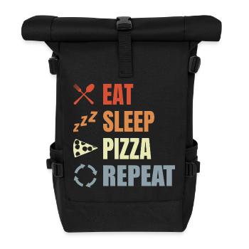 Manger Pizza Dormir Répéter - Sac à dos roll top - noir - Devant