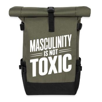 Masculinity Is Not Toxic - Roll Top Backpack - olive/black - Front