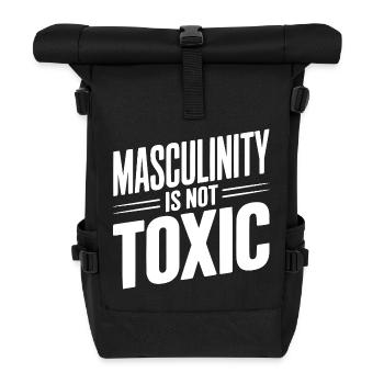 Masculinity Is Not Toxic - Roll Top Backpack - black - Front