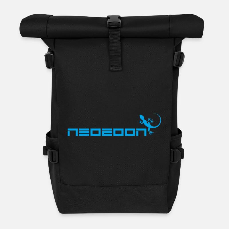 neozoon cyan - Rolltop Rucksack - Schwarz