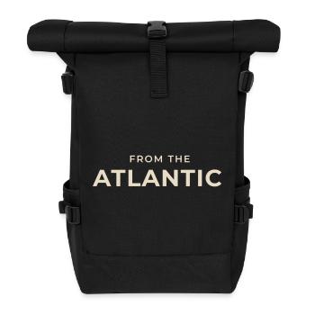 Aus der Atlantic Vintage Typografie - Rolltop Rucksack - Schwarz - Vorne
