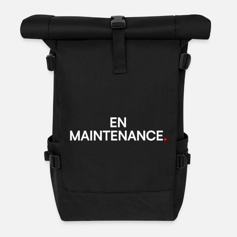 In Pflege, Humor, minimale Arbeit - Rolltop Rucksack - Schwarz