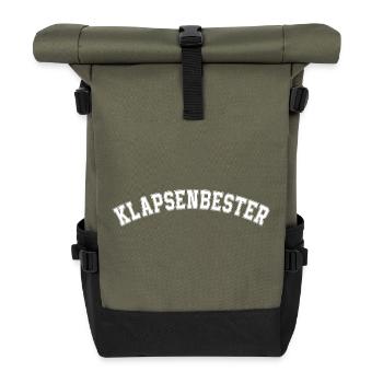 Meilleure phrase folle du bureau - Sac à dos roll top - olive/noir - Devant