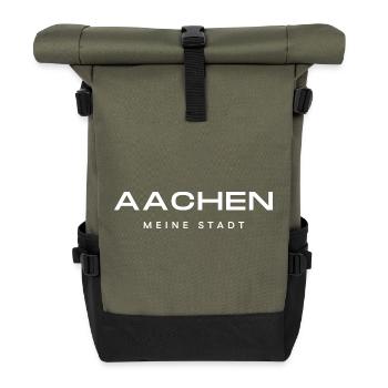Aachen - Rolltop Rucksack - Olive/Schwarz - Vorne