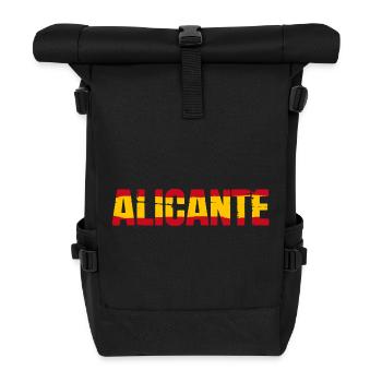 Alicante Flagge Spanien - Rolltop Rucksack - Schwarz - Vorne