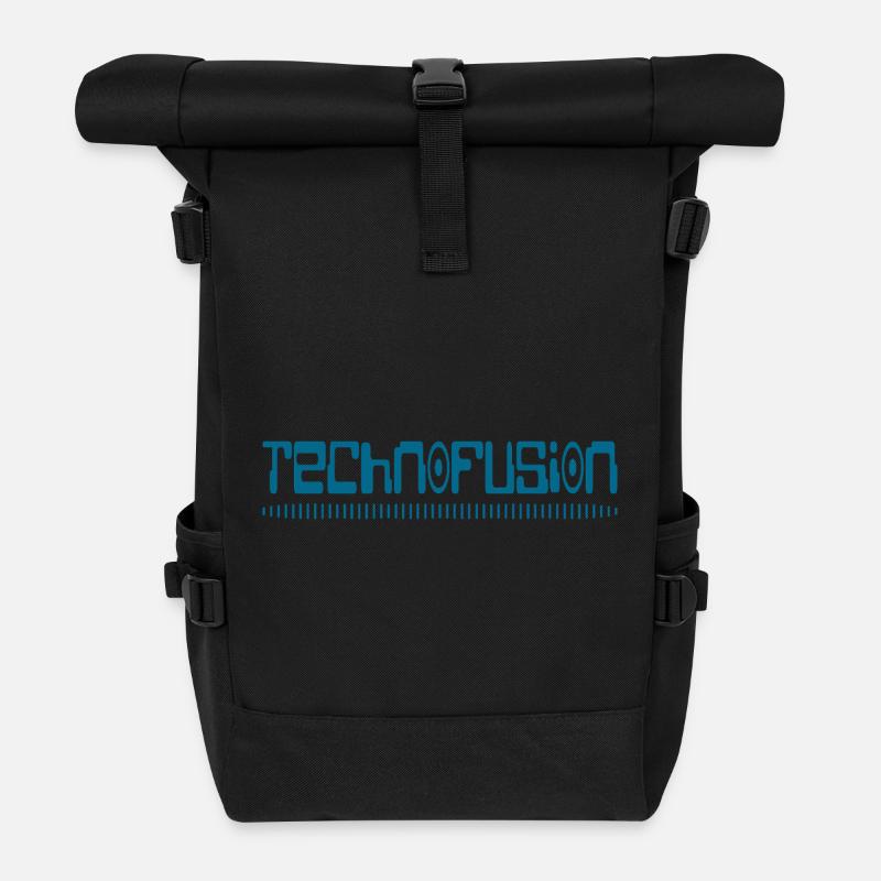 Techno Fusion - Sac à dos roll top - noir