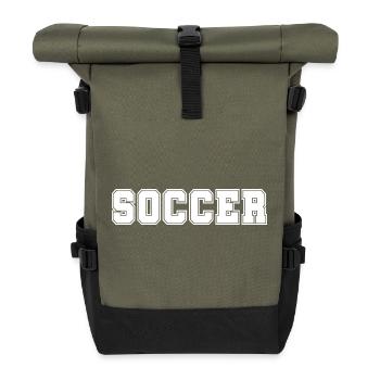 Soccer Bold - Roll Top Backpack - olive/black - Front