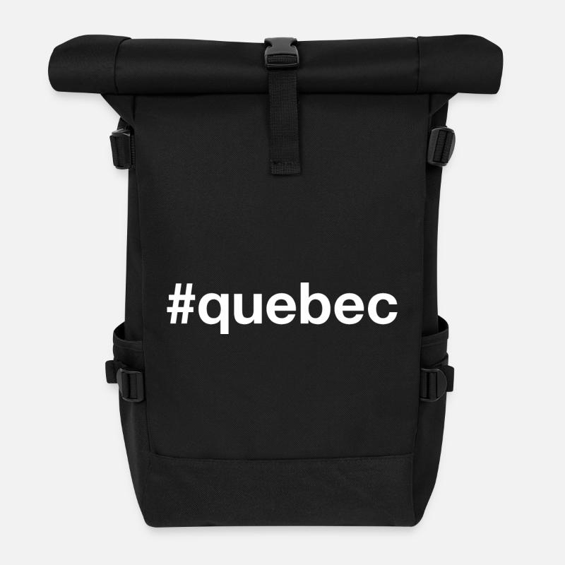 QUÉBEC Kanada Canada Hashtag - Sac à dos roll top - noir