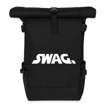 Galactic Swag Lettering - Roll Top Backpack - black - Front