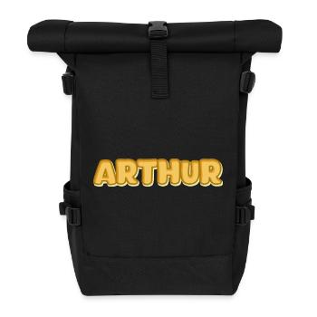 Geschenk für Arthur - Rolltop Rucksack - Schwarz - Vorne