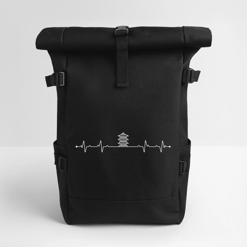 Cannot determine design without the attached image Roll Top Backpack
