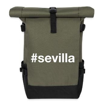 SEVILLE Hashtag - Roll Top Backpack - olive/black - Front
