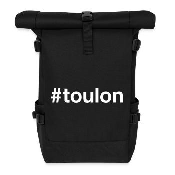 Toulon France Frankreich Hashtag - Sac à dos roll top - noir - Devant