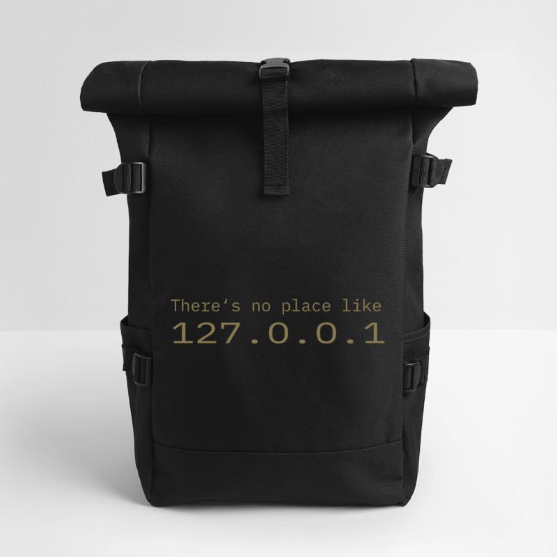 Programmierer Nerd IT Kein Ort wie Localhost Rolltop Rucksack