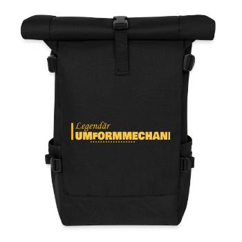 Beruf Umformmechaniker - Rolltop Rucksack - Schwarz - Vorne