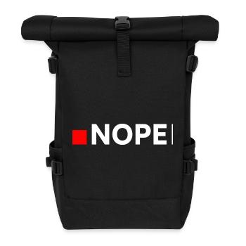 NOPE | Funny Minimalist Answer - Roll Top Backpack - black - Front