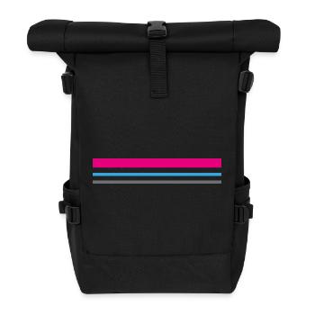 T-shirt features pink color blue gray gift idea - Roll Top Backpack - black - Front