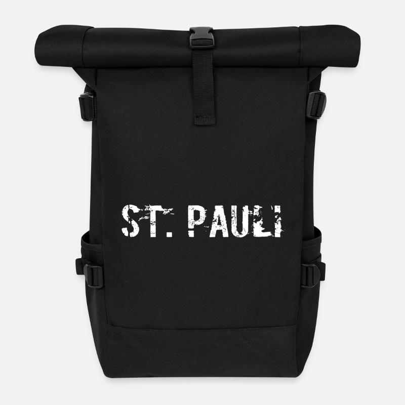 ST. PAULI - Rolltop Rucksack - Schwarz
