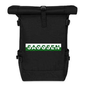 Saggsen / Sachsen - Rolltop Rucksack - Schwarz - Vorne