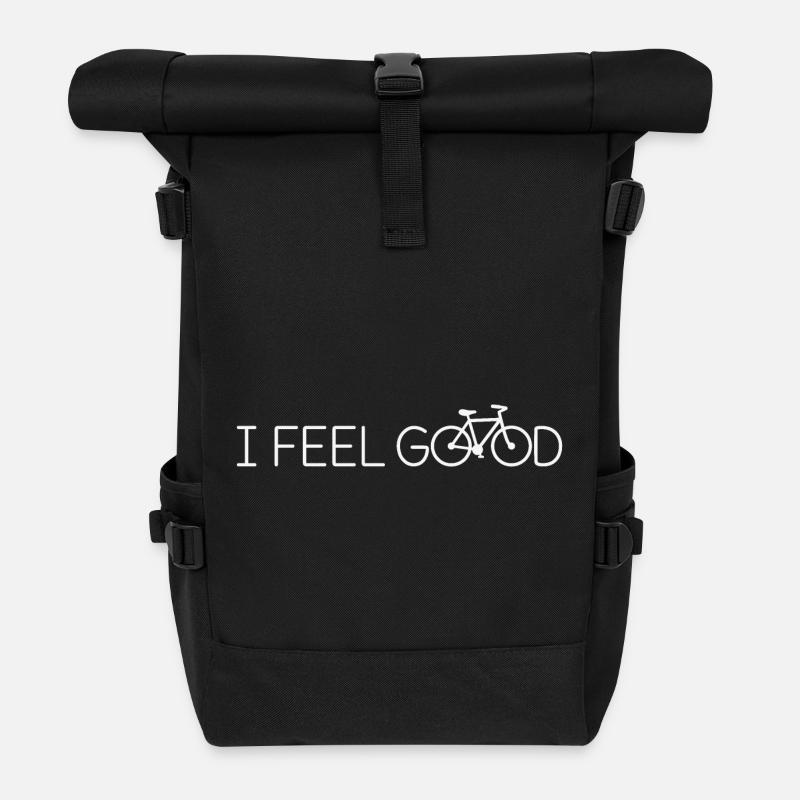 Fahrrad  - Rolltop Rucksack - Schwarz