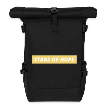 Stars of Hope Typo - Roll Top Backpack - black - Front