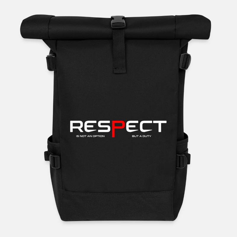 Respect - Rolltop Rucksack - Schwarz