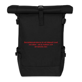 Modernes abstraktes Schallwellen-Design - Rolltop Rucksack - Schwarz - Vorne