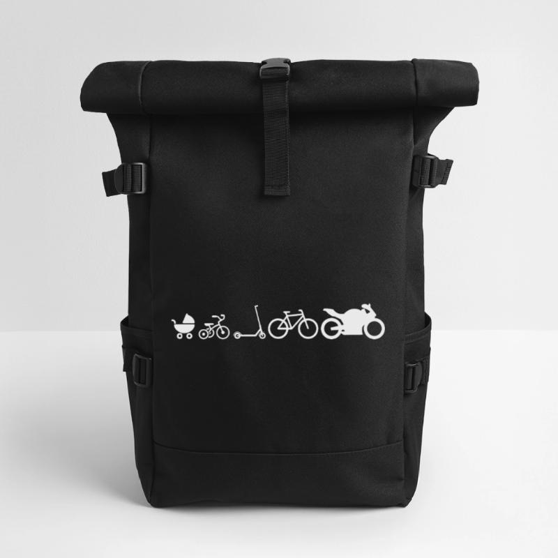 Motorad Evolution Development Funny Roll Top Backpack