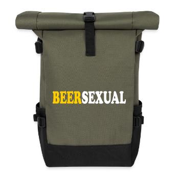 beersexual - Rolltop Rucksack - Olive/Schwarz - Vorne