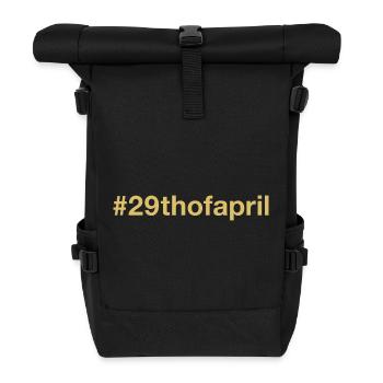 born on April 29 Birthday birthday - Roll Top Backpack - black - Front