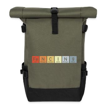 Fechten Periodensystem der Elemente - Rolltop Rucksack - Olive/Schwarz - Vorne