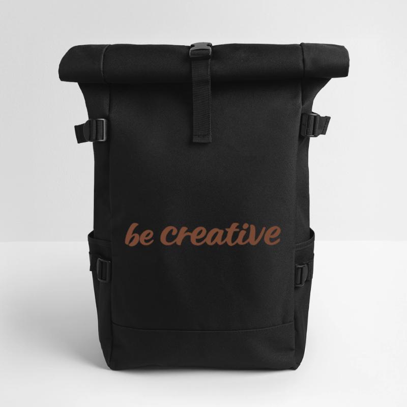 Be Creative Script Marron Sac à dos roll top