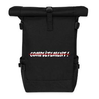 COMPLETELY CRAZY! - offbeat graphic humor - Roll Top Backpack - black - Front
