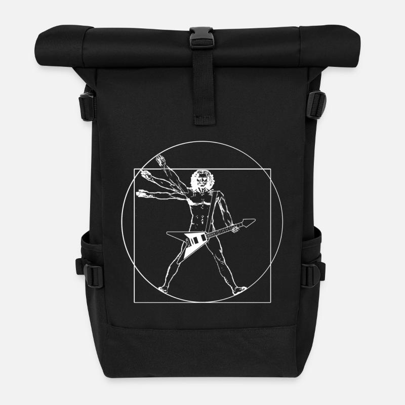 da vinci rocks - Roll Top Backpack - black