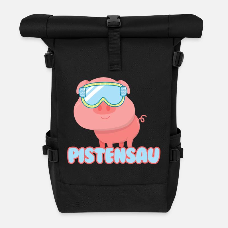PISTENSAU - Rolltop Rucksack - Schwarz