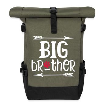 Big Brother Chien - Sac à dos roll top - olive/noir - Devant