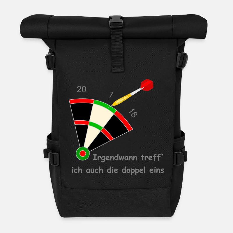 darts sport - Rolltop Rucksack - Schwarz