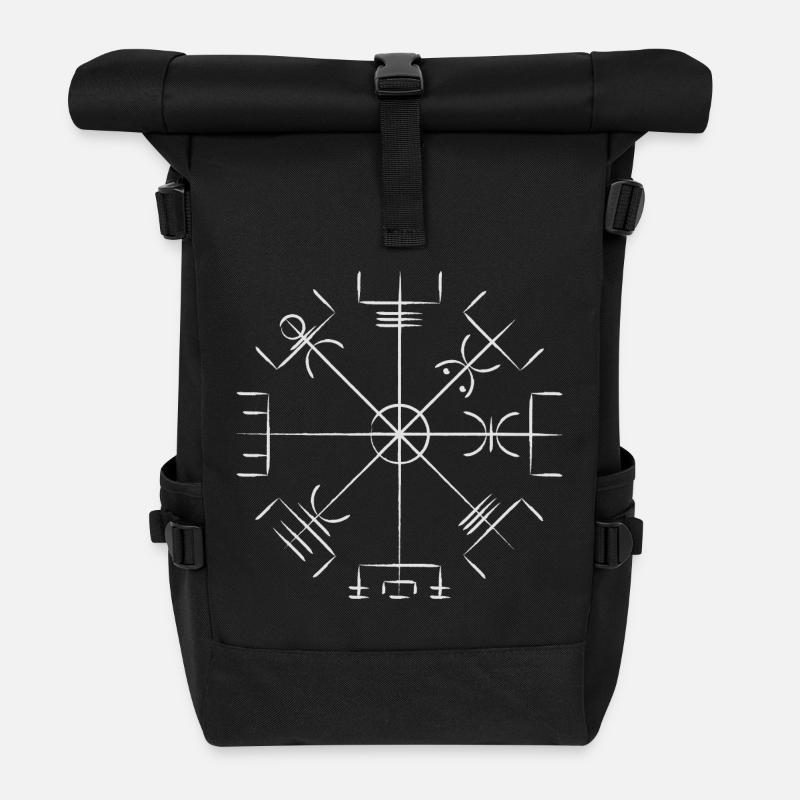 Vegvisir Wikinger Symbol - Rolltop Rucksack - Schwarz