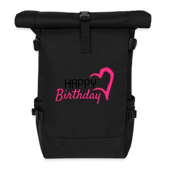 joyeux anniversaire - Sac à dos roll top - noir - Devant