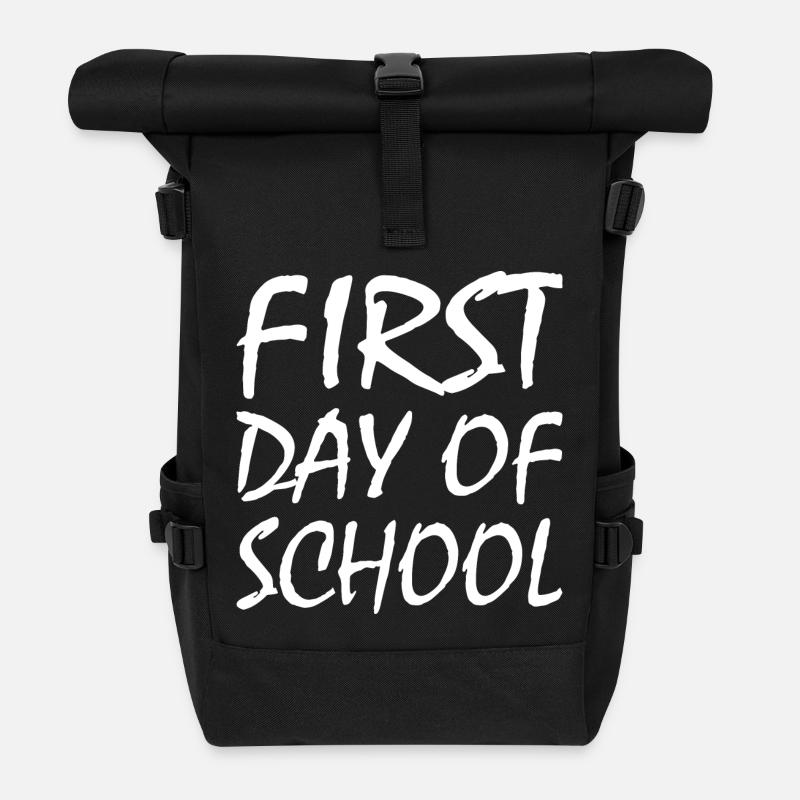 First day of school - Rolltop Rucksack - Schwarz