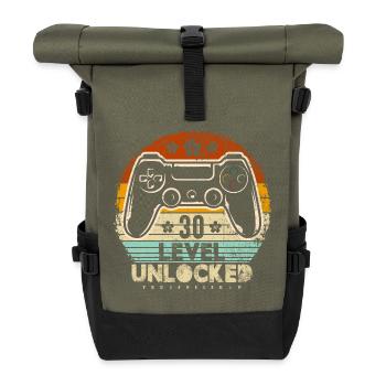 Thirty Unlocked Retro Controller - Roll Top Backpack - olive/black - Front