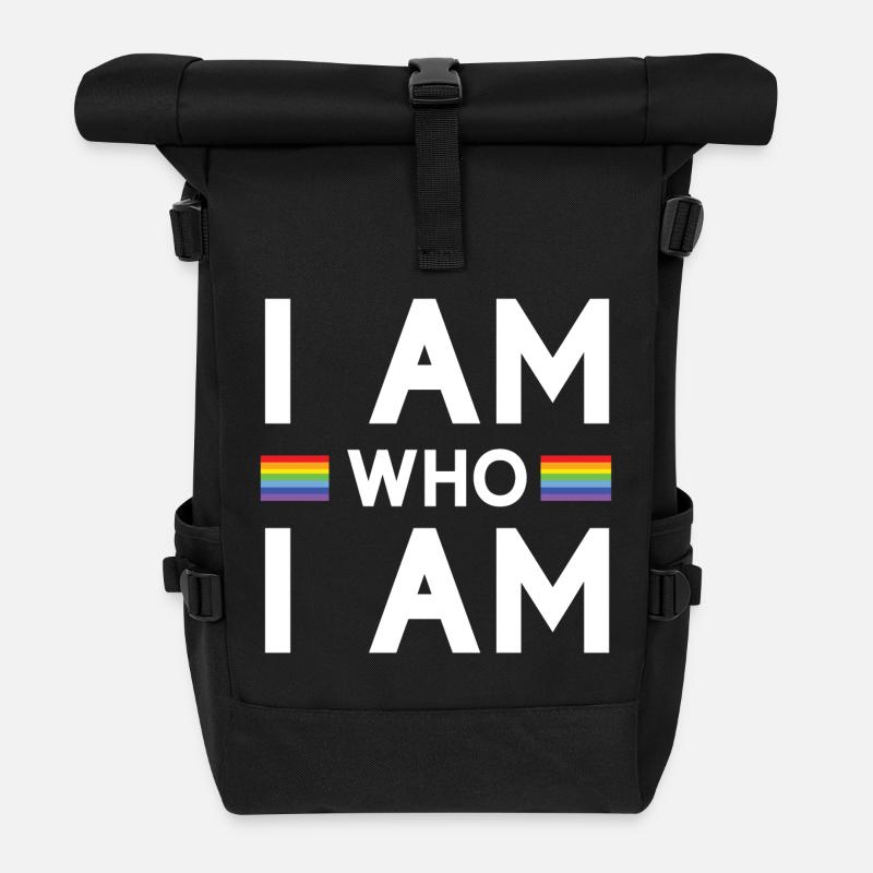 Pride Month - Ich bin, wer ich bin - LGBTQ+ - Rolltop Rucksack - Schwarz