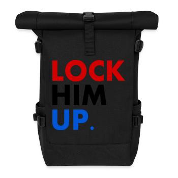 Lock him up - Rolltop Rucksack - Schwarz - Vorne