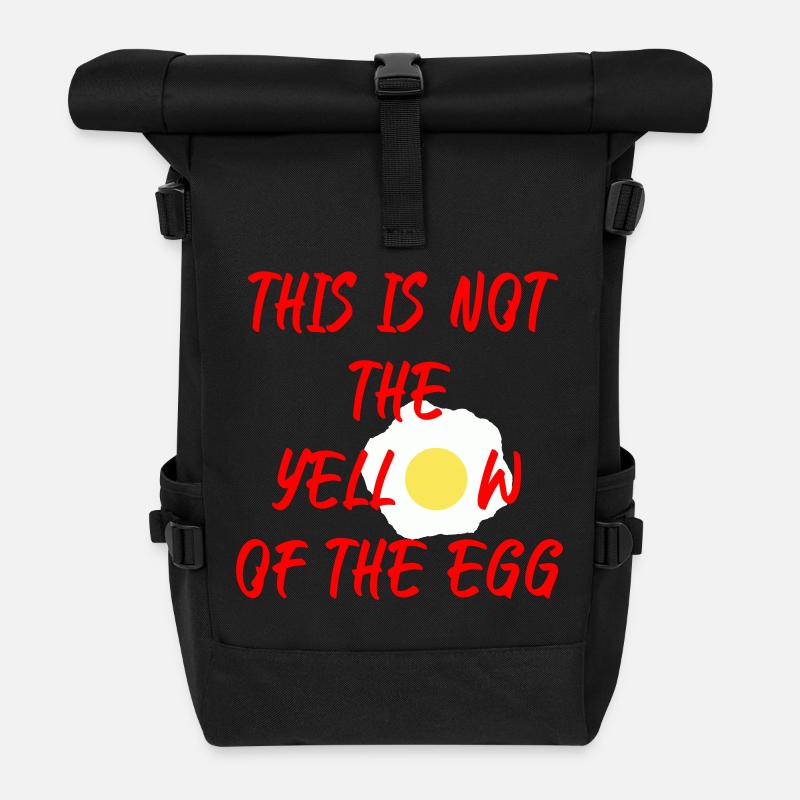 This is not the yellow of the egg - Rolltop Rucksack - Schwarz
