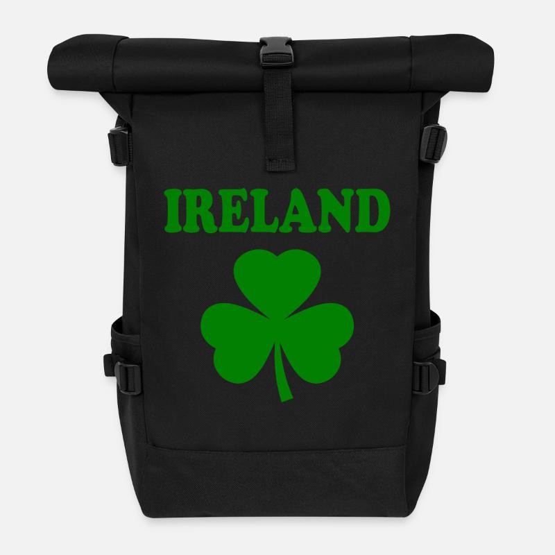 Trèfle d’Irlande - Sac à dos roll top - noir