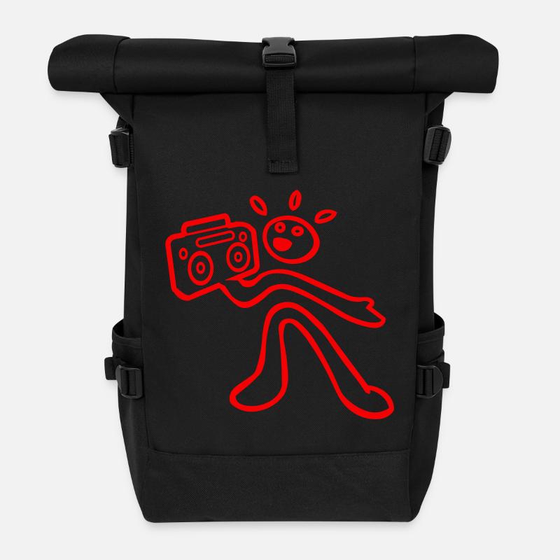 gheto blaster - Roll Top Backpack - black