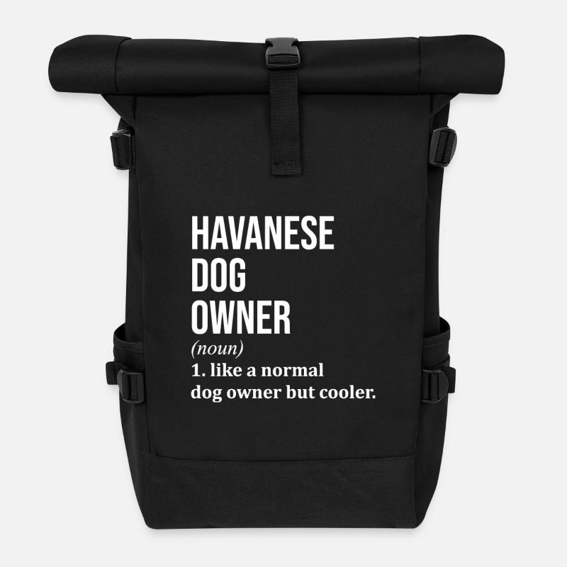 havaneser - Rolltop Rucksack - Schwarz