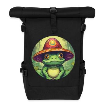 Psychedelic Frog II - Roll Top Backpack - black - Front
